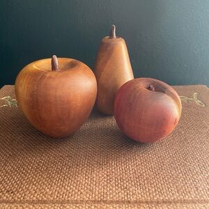 Wooden Fruit Decor Set